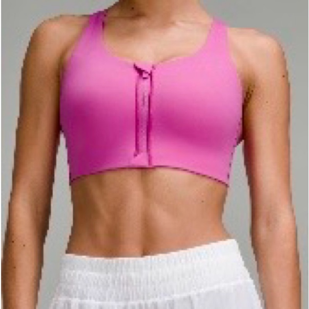 Lululemon Athletica Energy Zip Fuchsia Sports Bra